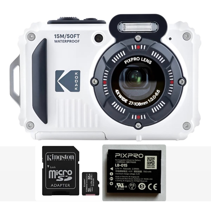 Camera Kodak Wifi Resistente À Água Fullhd 16mp Pixpro Wpz2 Com Nf