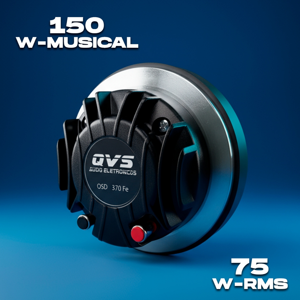 Corneta Driver QVS 370FE 75W Rms Trio Som Automotivo Paredao Bob