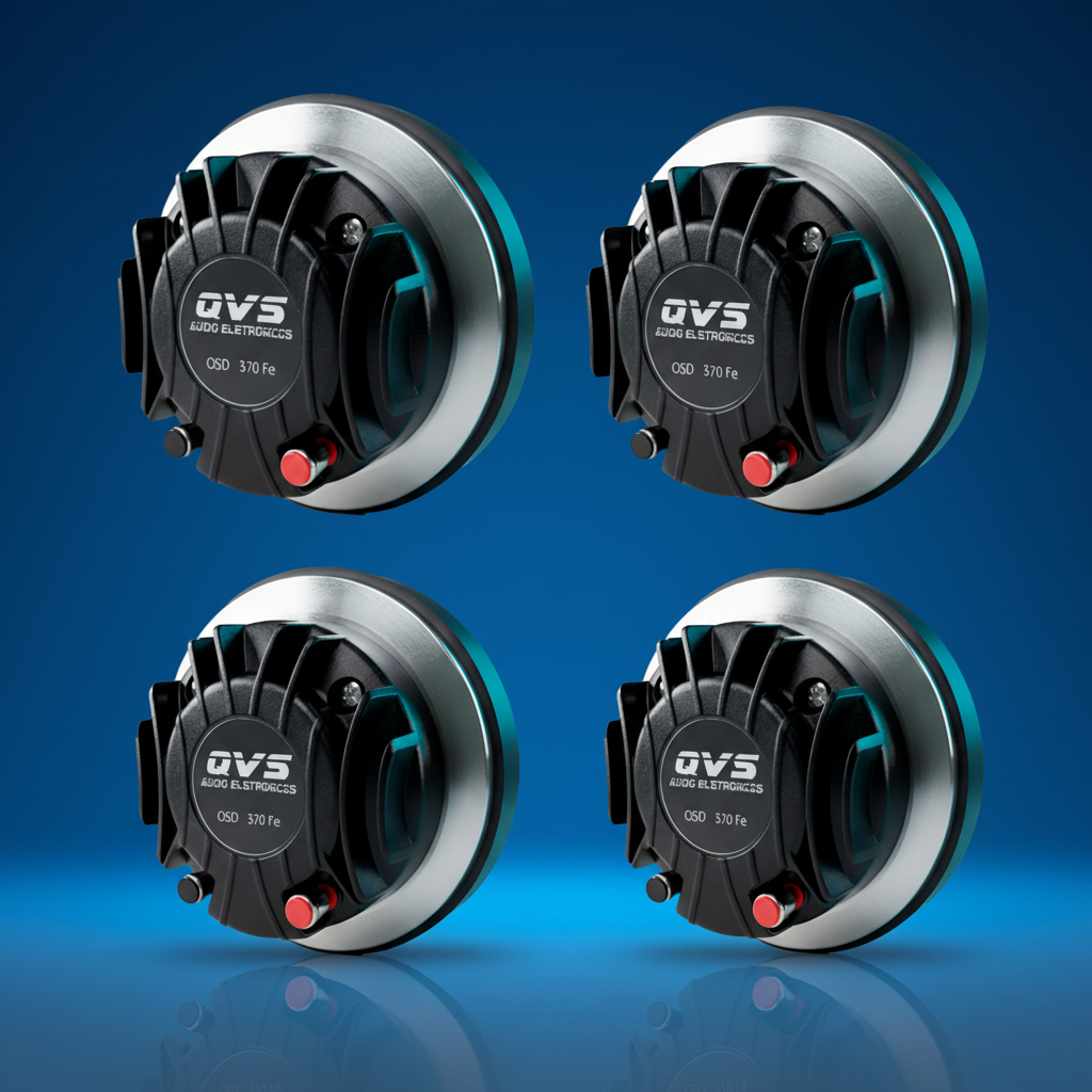 4 Corneta Driver QVS 370FE 75W Rms Trio Som Automotivo Paredao Bob