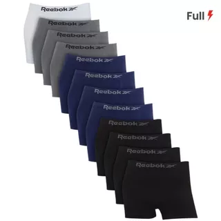 Kit 12 Cuecas Boxer Box Masculinas Adulto Microfibra Sem Costura Sortidas Reebok