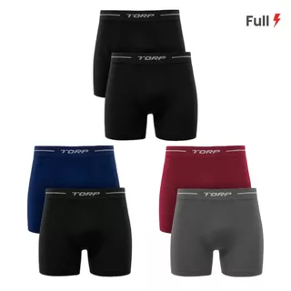 Kit com 2 Cuecas Boxer Box Basic Casual Sem Costuras Confortável Soul Eco Torp