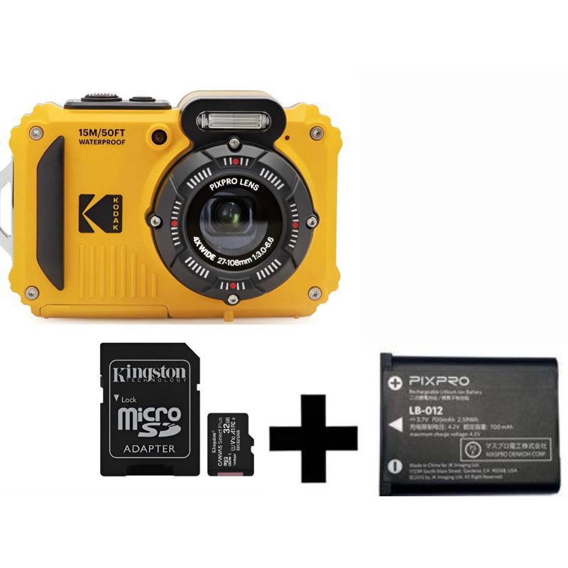 Camera Kodak Wifi Resistente À Água Fullhd 16mp Pixpro Wpz2 Com Nf