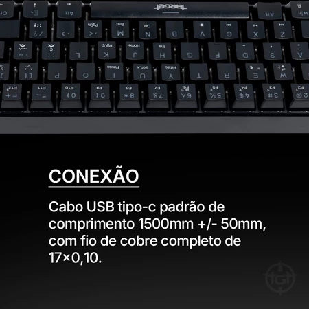 Teclado Mecanico Gamer TGT Sherman Compacto Rainbow ABNT2 - Vista 4