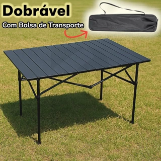 Mesa Dobrável Camping para Acampamento Pesca 95cm Alumínio resistente a ferrugem