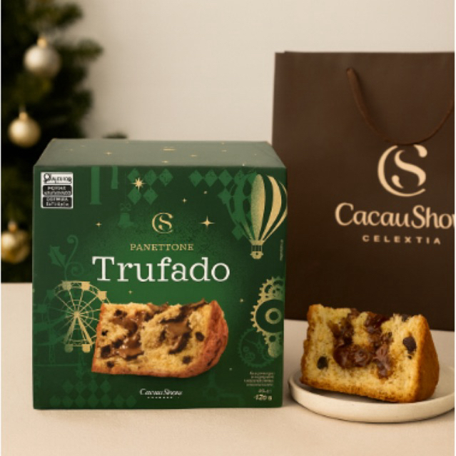 Panetone Cacau Show Trufado 420g | Shopee Brasil