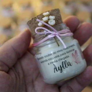 Kit 15 Mini Velas Artesanais 30mL | Lembrancinhas Casamento, Batizado ou Chá de Bebê