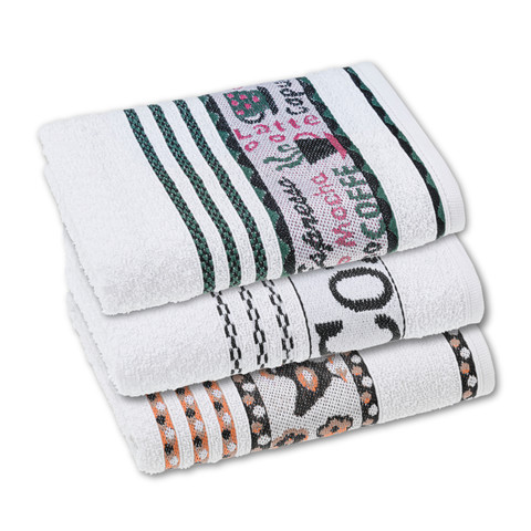 Pano De Copa Kit 5 ou 10 Toalhas Prato Felpudo/Atoalhado - Jacquard - 100% Algodão - 45cm x 70cm — foto 1 — Achou Levou Brasil