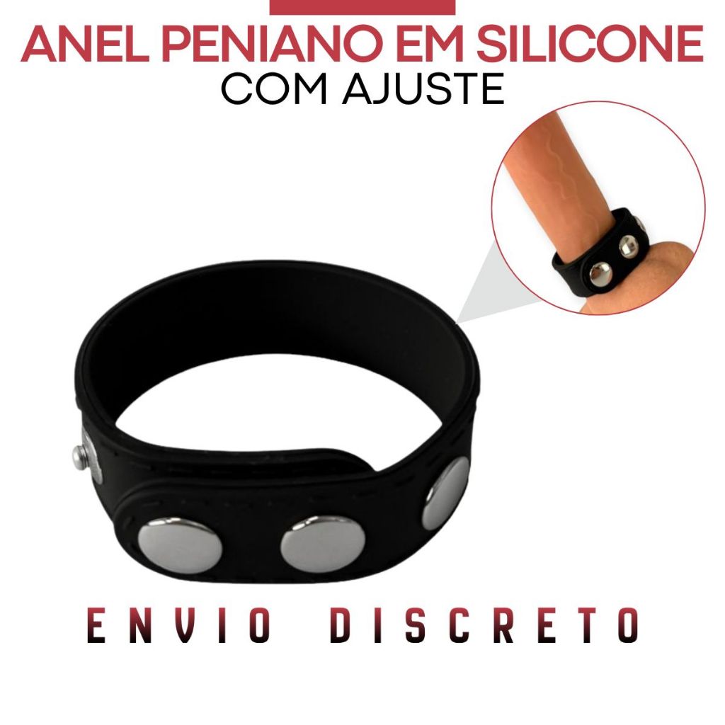 Anel Peniano com Regulagem Silicone 2cm Retardador de Ejaculação Penis Duro Sex Shop - Lovetoys