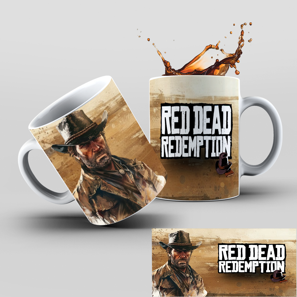 Caneca Gamer RDR2 Arthur Morgan | Presente Para Fãs Red Dead Redemption ...