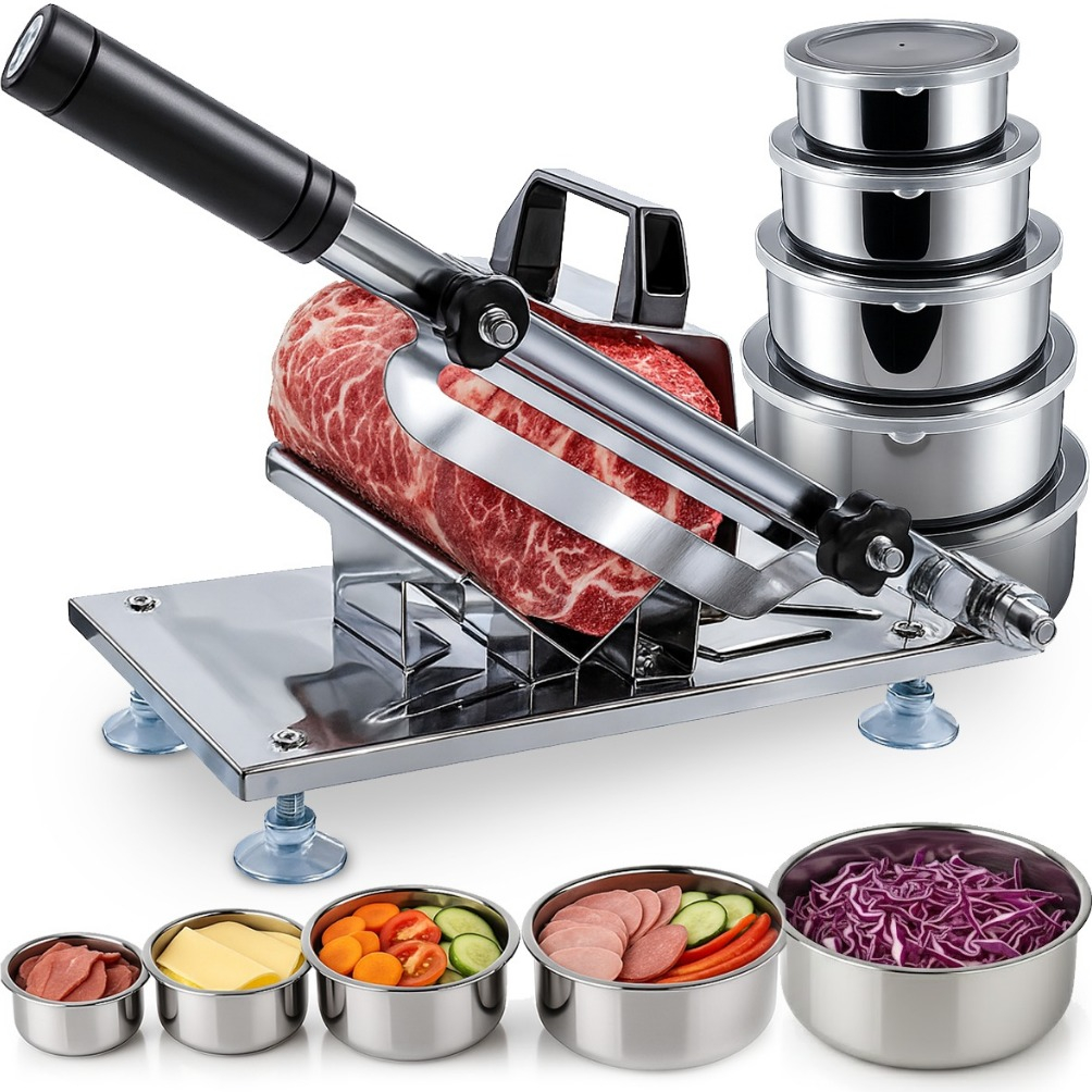 Kit Fatiador Manual Afiado para Carnes, Frios e Legumes Conj
