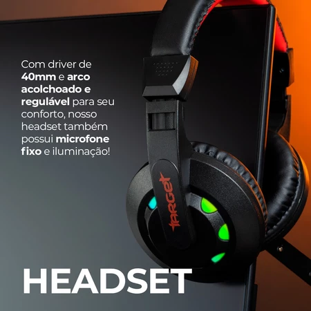 Combo Gamer TGT Ariete 4x1 Rainbow. Teclado, Mouse 1600DPI, Mousepad e Headset 40mm, TGT-ART-RBW01 - Vista 2