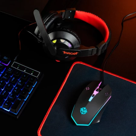 Combo Gamer TGT Ariete 4x1 Rainbow. Teclado, Mouse 1600DPI, Mousepad e Headset 40mm, TGT-ART-RBW01 - Vista 5