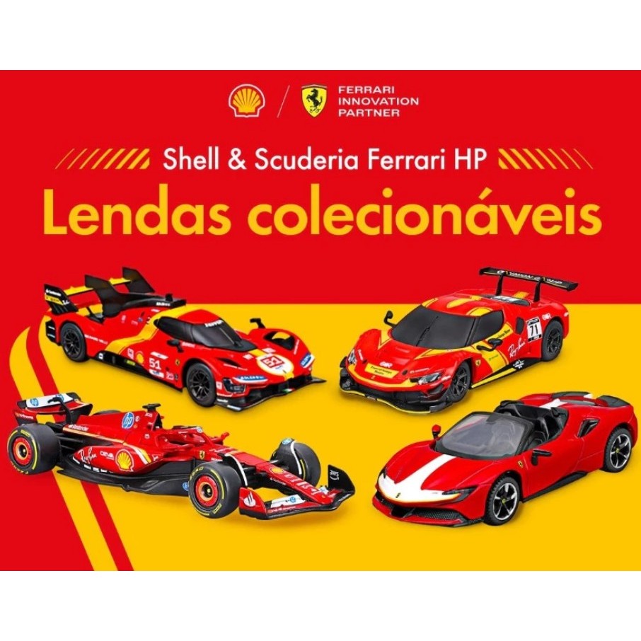 Colecionáveis Scuderia Ferrari / Shell Racing Legends (Controle Remoto ...