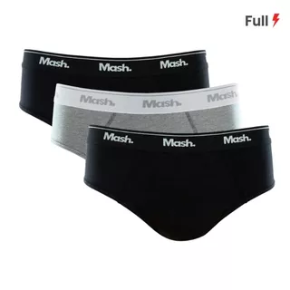 Kit com 3 Cuecas Slip Tamanho Plus Size Algodão Mash