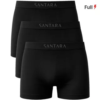 Kit 3 Cuecas Boxer Masculina Adulto Microfibra Sem Costura Premium Santara