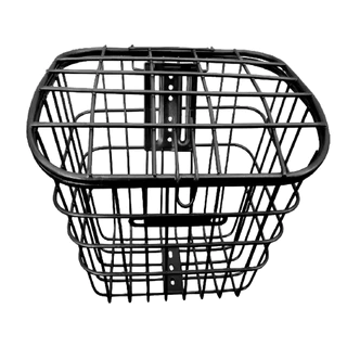 Cesta Bicicleta Arame Reforçada 33x29x25 Preta com tampa bike Aro 20 a 29 // 26