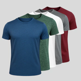 Kit 5 Camisetas Básicas Masculinas Dry Fit Academia Fitness