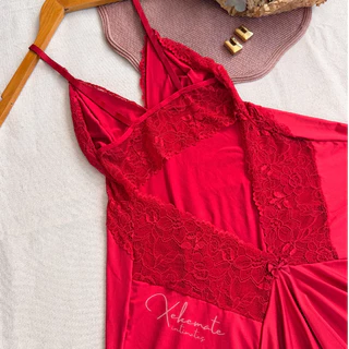 Camisola Sexy Bailarina Renda Costa Nua Babado Fenda Sem Bojo Roupa Dormir Lingerie Linha Noite em Oferta na Shopee