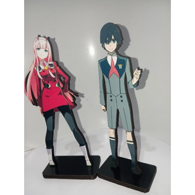 combo 2 pedestais decorativos anime Darling in the franxx zero two