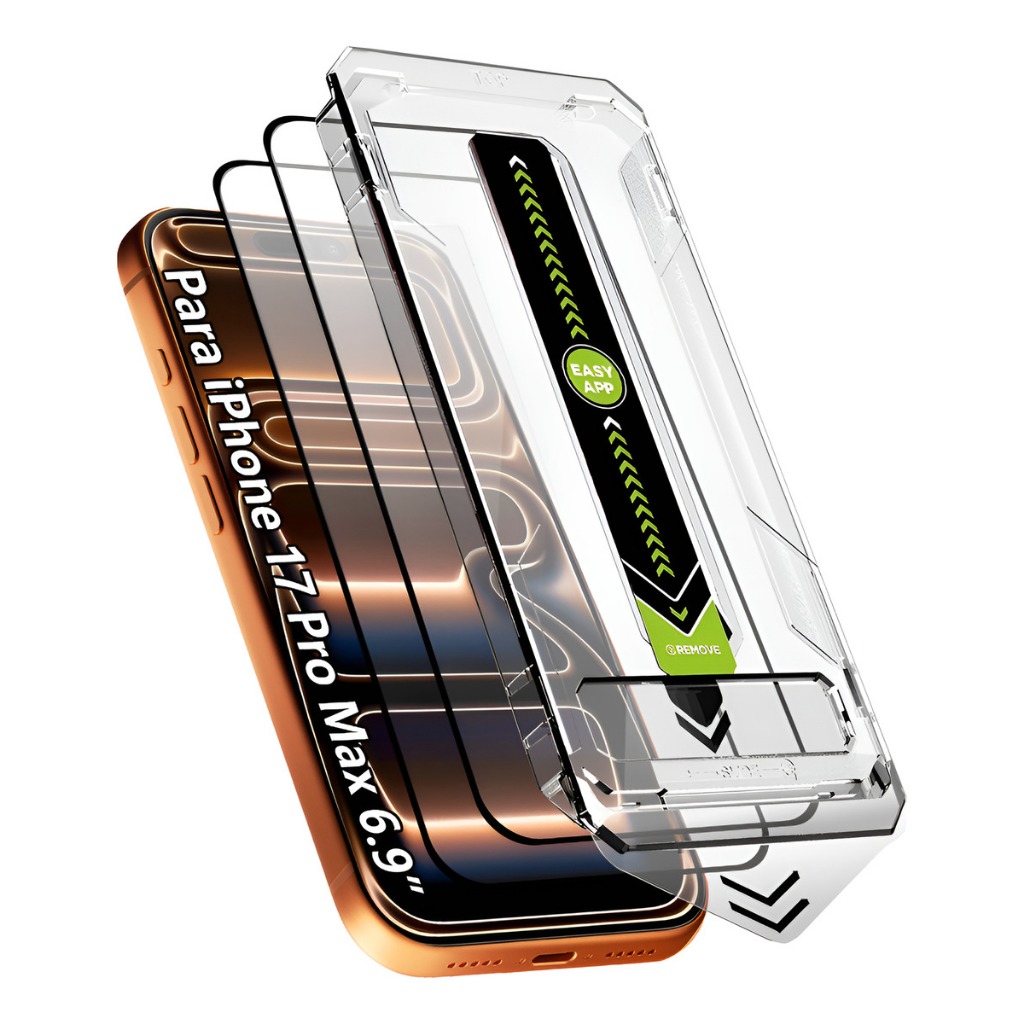 Película 3d Premium + Aplicador Para iPhone 17, 17 Air, 17 Pro, 17 Pro Max