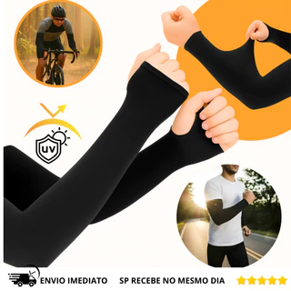 1/2/3 Pares Manguito Proteção Solar UV Fina Braço Seda Masculina Feminina Respirável 40cm