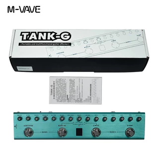Pedal multiefeitos para guitarra M-VAVE Tank-G 36 predefinições 9 slots de pré-amplificador 8 slots de cabine de em Oferta na Shopee