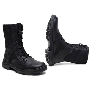 Coturno Militar Masculino Tratorado Impermeável Para Motoqueiro Tático Couro Ecológico Resistente