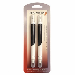 Kit Caneta de Tinta Alimentícia Comestível Preto 2 Peças de Canetas Pretas ou 5 Coloridas