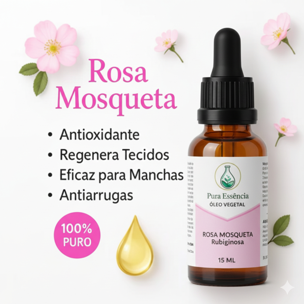 Óleo de Rosa Mosqueta 100% Puro | Clareador de Manchas, Melasma e ...