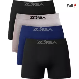 Kit 4 Cuecas Algodão Sem Costura Box Boxer Masculina Confortável Zorba