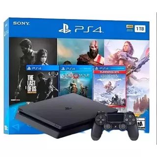 Playstation 4 Slim 500 gigas 1 Controle 1 Jogo Físico Recondicionado