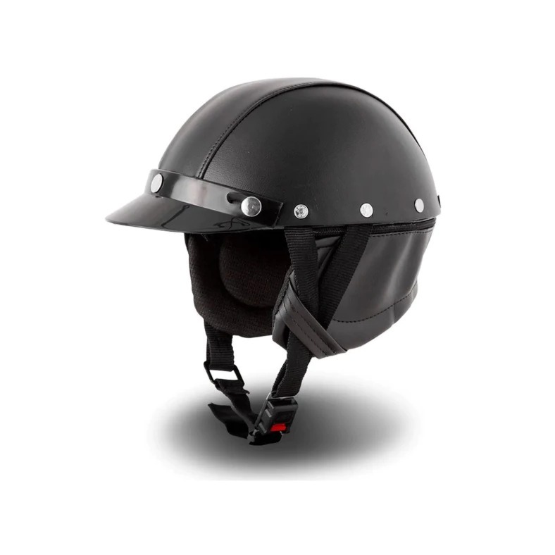 Capacete Coquinho Couro Bike Chopper Custom harley Pro Tork