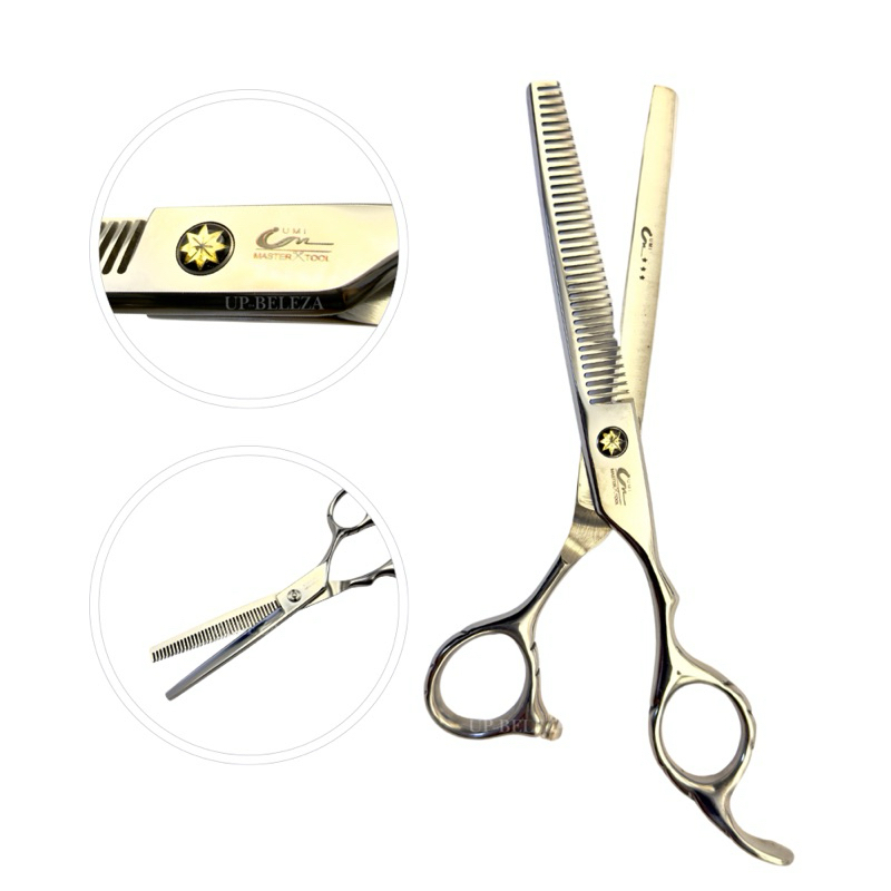 Tesoura Profissional Umi Desbaste 6.0” – Fio Preciso, 30 Dentes | Corte Suave, Texturização & Acabamento