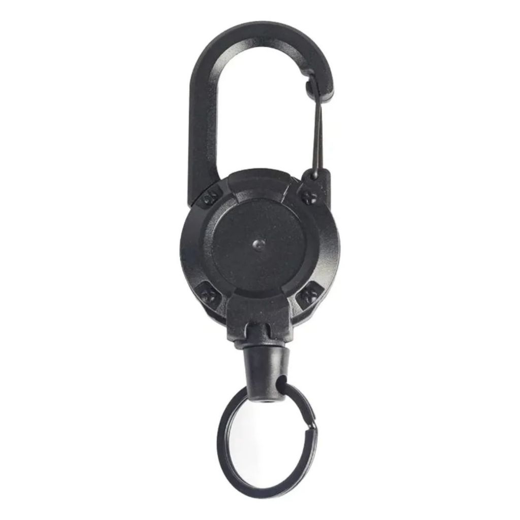 Chaveiro Retrátil Tático Extensível 60cm c/ Mosquetão