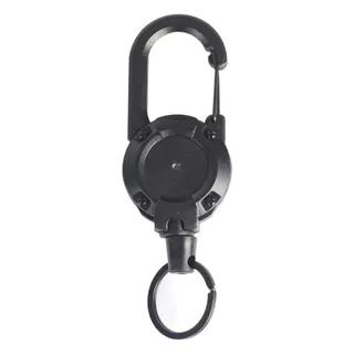Chaveiro Retrátil Tático Extensível 60cm c/ Mosquetão