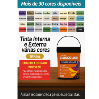 Tinta Manta Emborrachada Impermeável 18KG Alta Aderência Cores Variadas