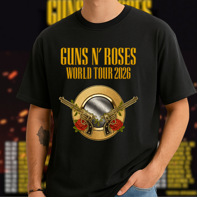 Tshirt Unissex l Guns N' Roses World Tour 2026 - Banda De Rock