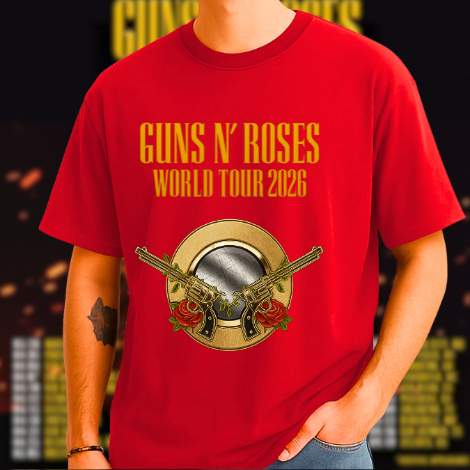 Tshirt Unissex l Guns N' Roses World Tour 2026 - Banda De Rock