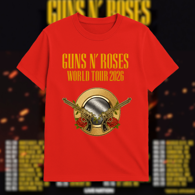Tshirt Unissex l Guns N' Roses World Tour 2026 - Banda De Rock