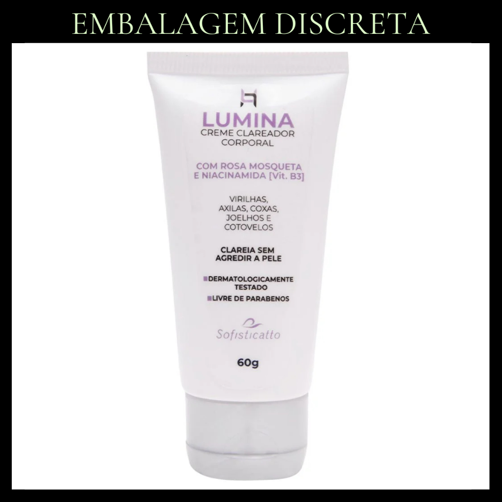 Lumina Creme Clareador Corporal para virilhas e axilas 60g Sofisticatto ...