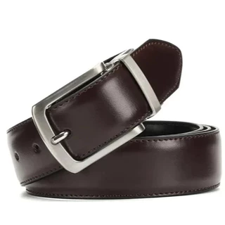 Kit 2 Cinto Masculino Em Couro Legitimo Dupla Face Slim Otimizado e Reforçado