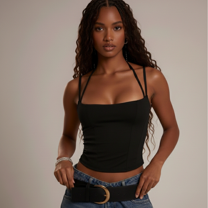 Blusa Corset Feminina Fresquinha Justa Cropped de Alcinha Regata Premium
