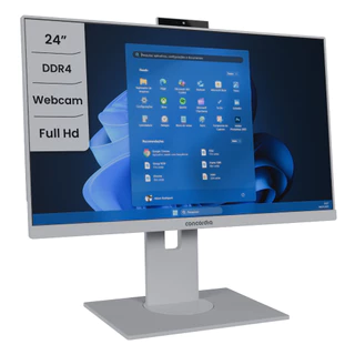 Computador All In One Concórdia Core i3 12100 8GB DDR4 SSD 256GB 23.8'' Full HD Webcam WiFi Windows 11 Pro Branco em Oferta na Shopee