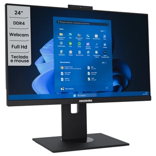Computador All In One Concórdia Core i7 10700 8GB DDR4 SSD 480GB 23.8'' Full HD Windows 11 Pro em Oferta na Shopee