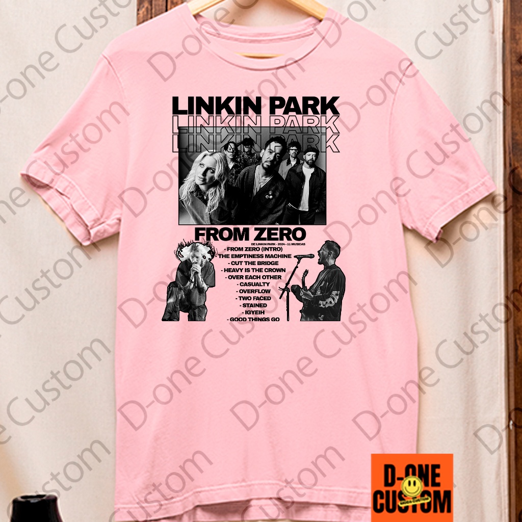 Camisa Camiseta Linkin Park From Zero Frente Nome Álbum Musicas