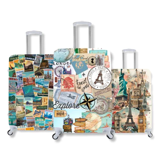 Capa De mala Protetora Elástica Personalizada Viagens Capa De mala Protetora Elástica Personalizada Viagens