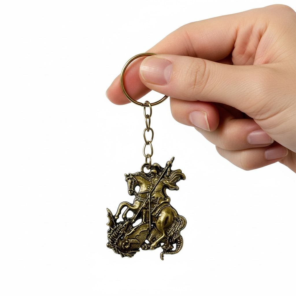 Chaveiro São Jorge Metal Zamak | Shopee Brasil