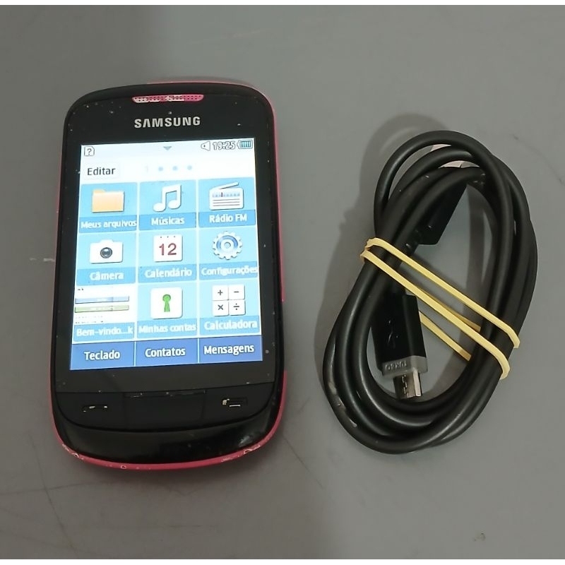 Celular Antigo Samsung Corby 2 GT-S3850 Cor Rosa (USADO) | Shopee Brasil