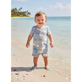 Macacão Curto Romper Carter's Bebê em Oferta na Shopee