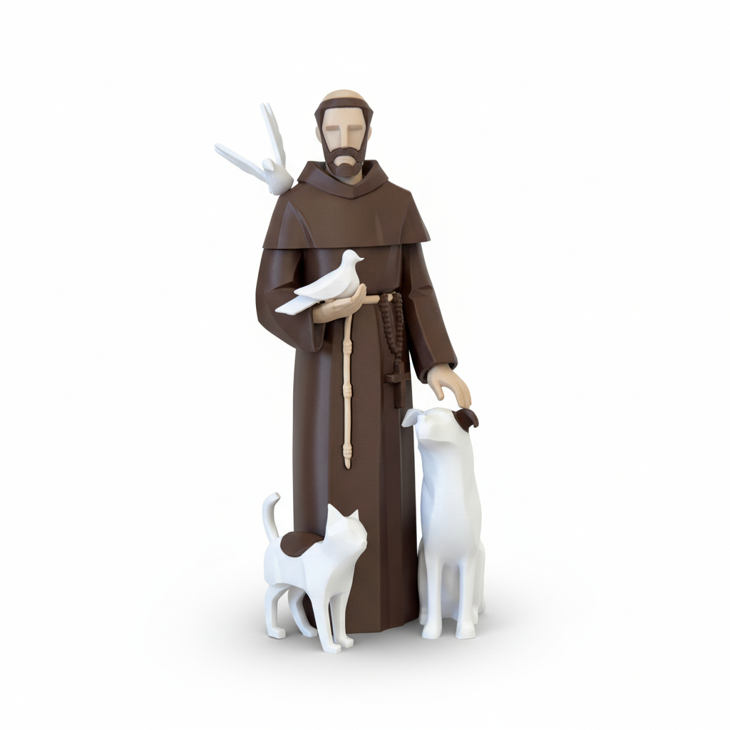 Estátua de São Francisco de Assis com Animais – A Proteção que Todo Cristão com Pets Merece